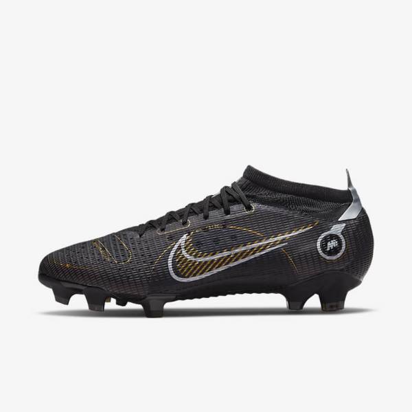 Nike Mercurial Vapor 14 Pro FG Firm-Ground Kopačky Damske Čierne Metal Strieborne Siva Metal Zlate | NK857JYI