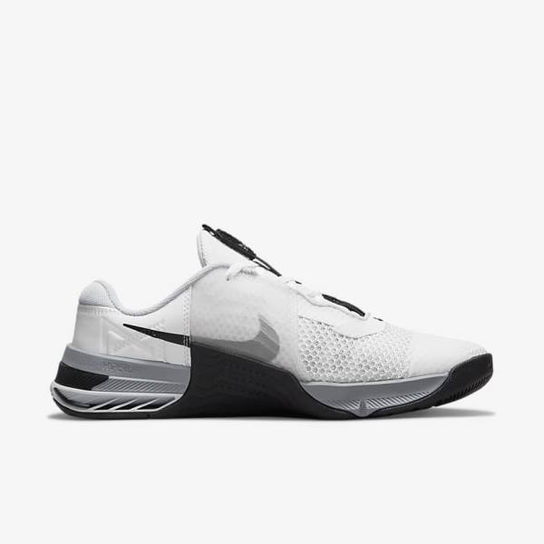 Nike Metcon 7 Botasky Panske Biele Siva Platina Čierne | NK310URJ