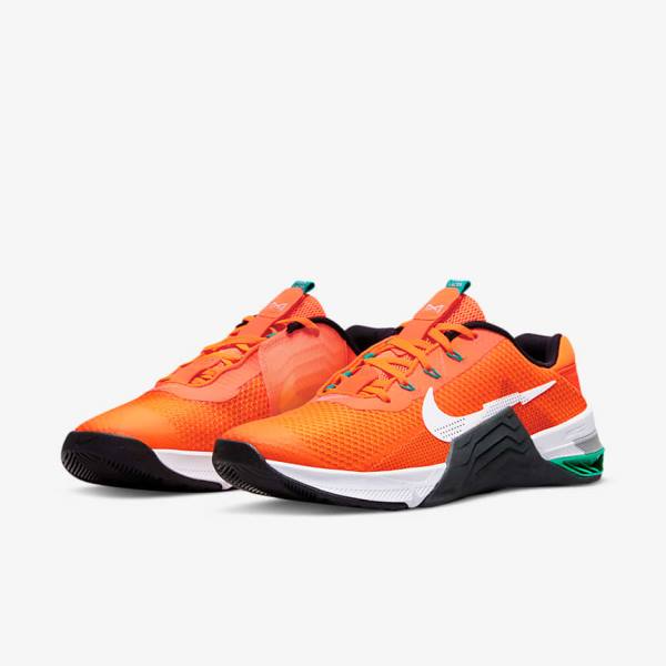 Nike Metcon 7 Botasky Panske Oranžové Tmavo Siva Tyrkysové Biele | NK618MRC