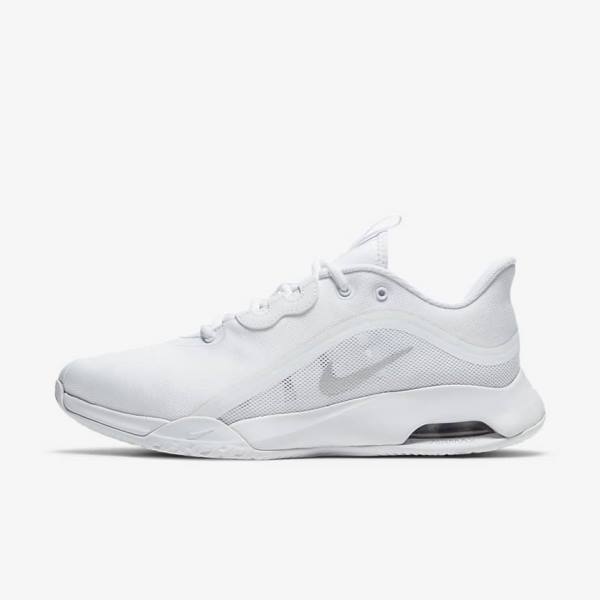 Nike NikeCourt Air Max Volley Hard-Court Tenisove Tenisky Damske Biele Metal Strieborne | NK284HQA