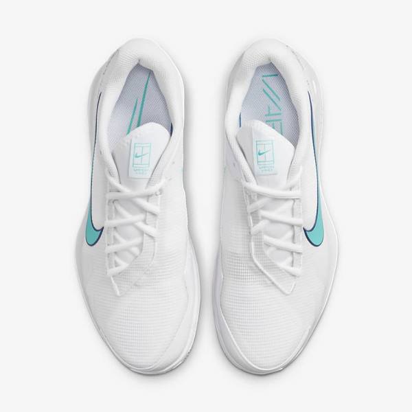 Nike NikeCourt Air Zoom Vapor Pro Clay Court Tenisove Tenisky Panske Biele Svetlo Béžové Kráľovská Modrá Modre Tyrkysové | NK816WNL