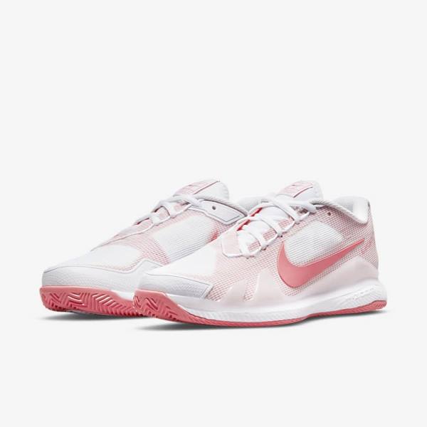 Nike NikeCourt Air Zoom Vapor Pro Clay Court Tenisove Tenisky Damske Biele Ruzove Svetlo Modre | NK918LCR