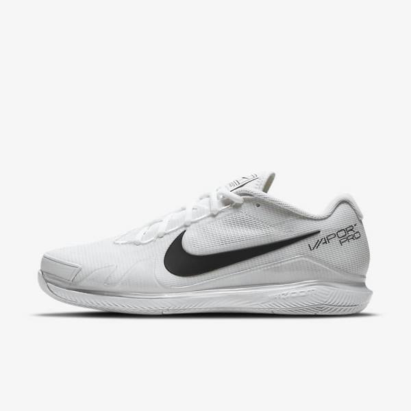 Nike NikeCourt Air Zoom Vapor Pro Hard-Court Tenisove Tenisky Panske Biele Čierne | NK394DNU