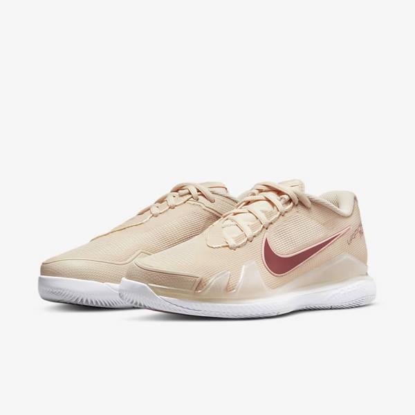 Nike NikeCourt Air Zoom Vapor Pro Hard-Court Tenisove Tenisky Damske Biele Koralove Červené | NK532HKJ