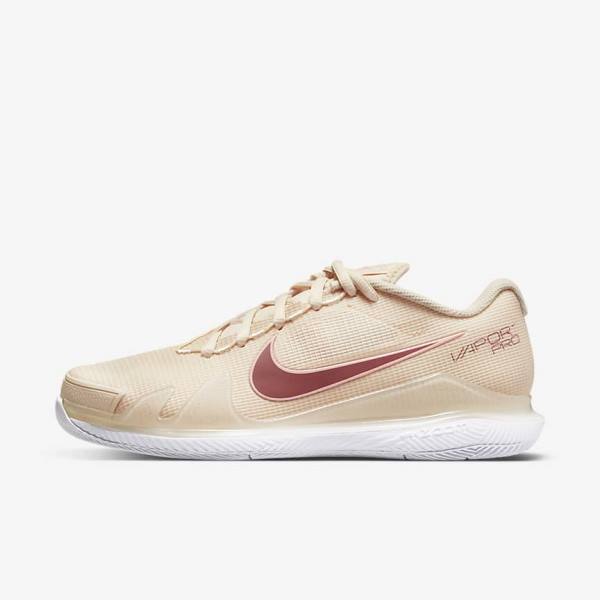 Nike NikeCourt Air Zoom Vapor Pro Hard-Court Tenisove Tenisky Damske Biele Koralove Červené | NK532HKJ