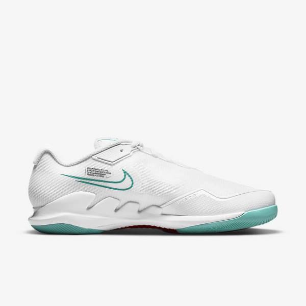 Nike NikeCourt Air Zoom Vapor Pro Hard-Court Tenisove Tenisky Panske Biele Červené Bordove Tyrkysové | NK721UEN