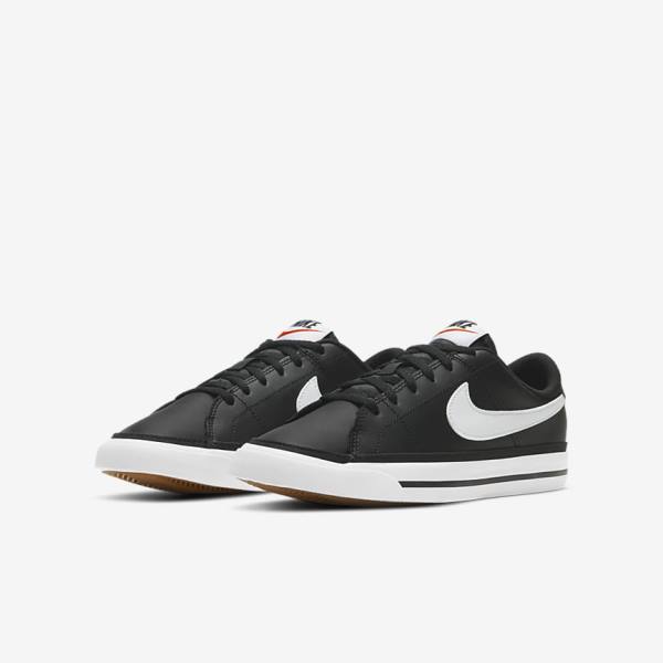 Nike NikeCourt Legacy Older Tenisky Detske Čierne Svetlo Hnede Biele | NK034BJS