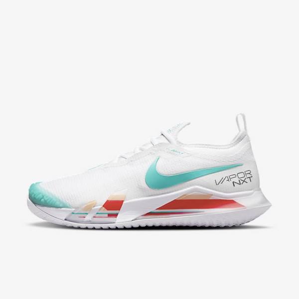 Nike NikeCourt React Vapor NXT Hard Court Tenisove Tenisky Damske Biele Červené Bordove Tyrkysové | NK296NEF