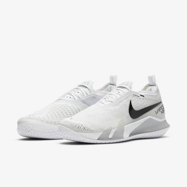 Nike NikeCourt React Vapor NXT Hard-Court Tenisove Tenisky Panske Biele Siva Čierne | NK614OPT