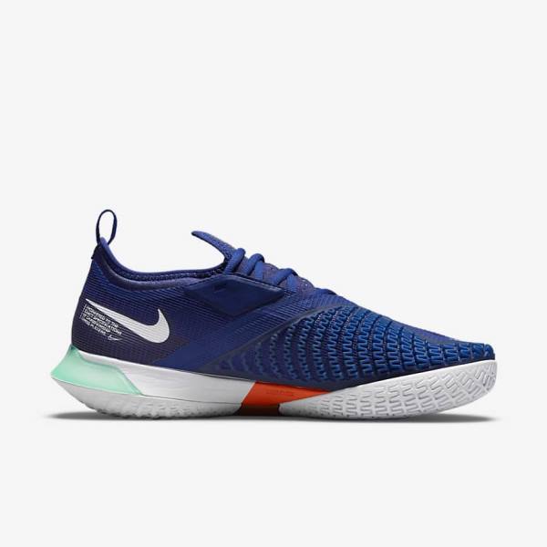 Nike NikeCourt React Vapor NXT Hard-Court Tenisove Tenisky Panske Kráľovská Modrá Modre Tyrkysové Oranžové Biele | NK942ZIV