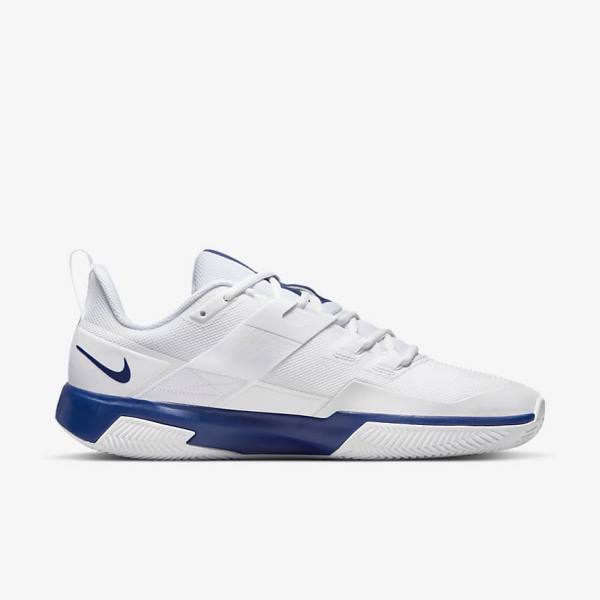 Nike NikeCourt Vapor Lite Clay Court Tenisove Tenisky Panske Biele Kráľovská Modrá Modre | NK715SOL