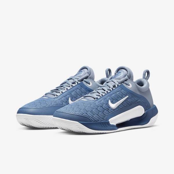 Nike NikeCourt Zoom NXT Clay Court Tenisove Tenisky Panske Námornícka Modrá Biele | NK576EUF