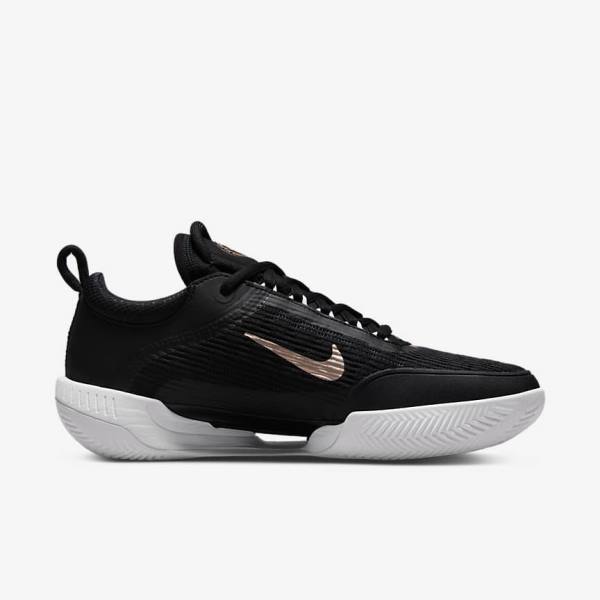 Nike NikeCourt Zoom NXT Clay Court Tenisove Tenisky Damske Čierne Biele Tmavo Siva Metal Červené Hnede | NK634TZW