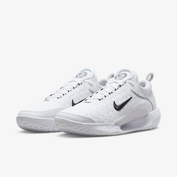 Nike NikeCourt Zoom NXT Hard Court Tenisove Tenisky Panske Biele Čierne | NK895ZGR