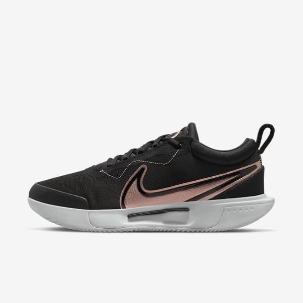 Nike NikeCourt Zoom Pro Clay Court Tenisove Tenisky Damske Čierne Biele Metal Červené Hnede | NK154CNV