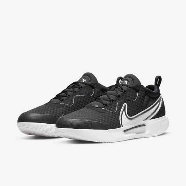 Nike NikeCourt Zoom Pro Hard Court Tenisove Tenisky Panske Čierne Biele | NK517VUH