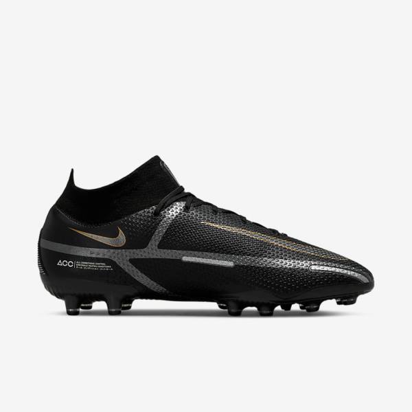 Nike Phantom GT2 Dynamic Fit Elite AG-Pro Artificial-Grass Kopačky Damske Čierne Metal Zlate Metal Strieborne Metal Tmavo Siva | NK078TYF