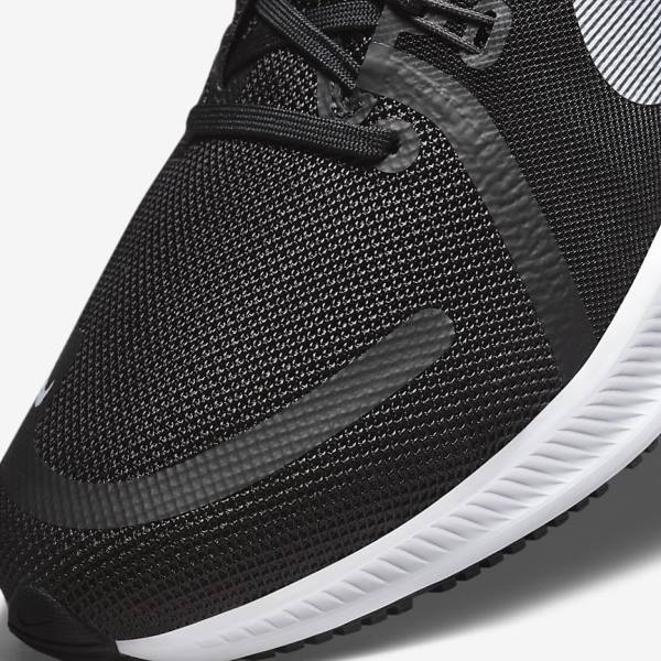 Nike Quest 4 Cestne Bežecké Tenisky Panske Čierne Tmavo Siva Biele | NK381BVE