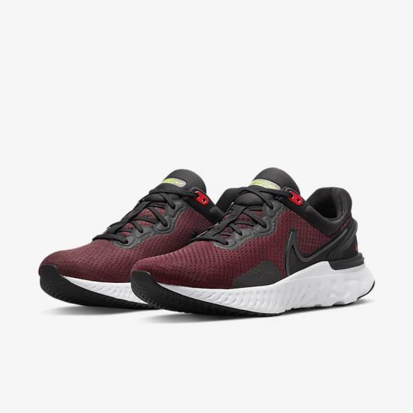 Nike React Miler 3 Cestne Bežecké Tenisky Panske Čierne Červené Biele | NK965SQU