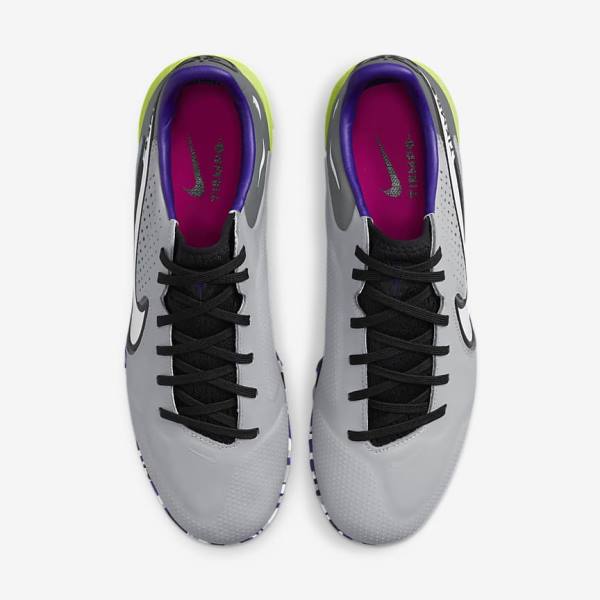 Nike React Tiempo Legend 9 Pro TF Turf Kopačky Panske Svetlo Siva Biele | NK017ALE