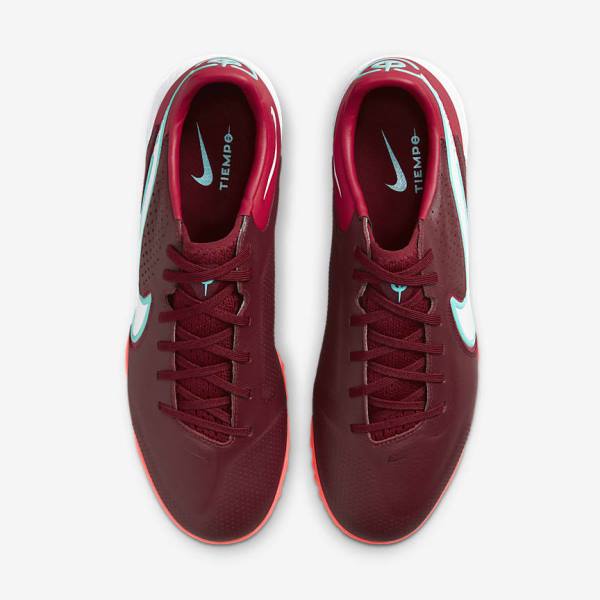 Nike React Tiempo Legend 9 Pro TF Turf Kopačky Damske Červené Svetlo Červené Biele | NK492VWN