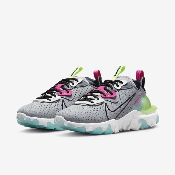 Nike React Vision Tenisky Damske Siva Ruzove Čierne | NK641PTN