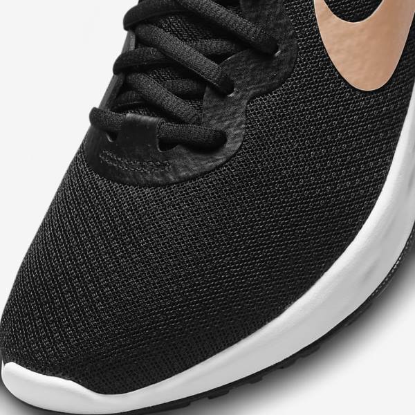 Nike Revolution 6 Next Nature Cestne Bežecké Tenisky Damske Čierne Biele Metal Meď | NK174ZJU