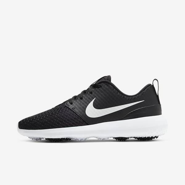 Nike Roshe G Golfove Topanky Damske Čierne Biele Metal Biele | NK520OVW