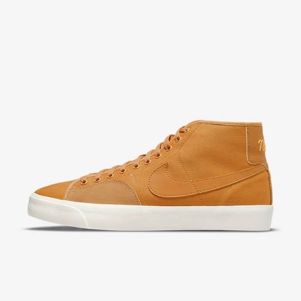 Nike SB BLZR Court Stredne Premium Skate Tenisky Panske Žlté | NK174SFZ