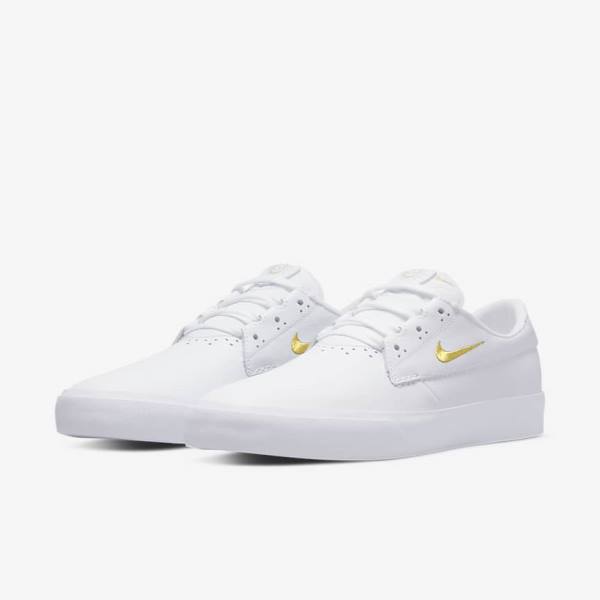 Nike SB Shane PRM Skate Tenisky Panske Biele Metal Zlate | NK650TGV