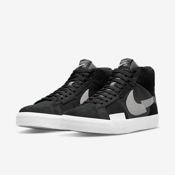 Nike SB Zoom Blazer Stredne Premium Skate Tenisky Damske Čierne Siva Biele | NK017DOS