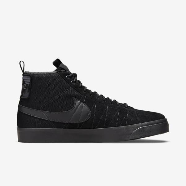 Nike SB Zoom Blazer Stredne Premium Skate Tenisky Panske Čierne Tmavo Siva | NK421EYL