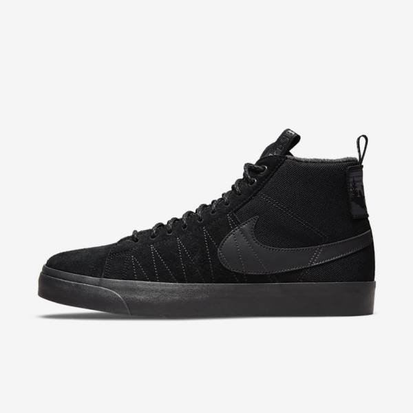 Nike SB Zoom Blazer Stredne Premium Skate Tenisky Panske Čierne Tmavo Siva | NK421EYL