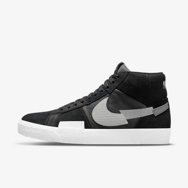 Nike SB Zoom Blazer Stredne Premium Skate Tenisky Panske Čierne Siva Biele | NK436RBN