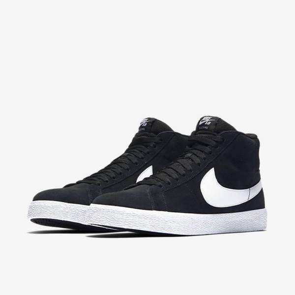 Nike SB Zoom Blazer Stredne Skate Tenisky Panske Čierne Biele | NK976BMG