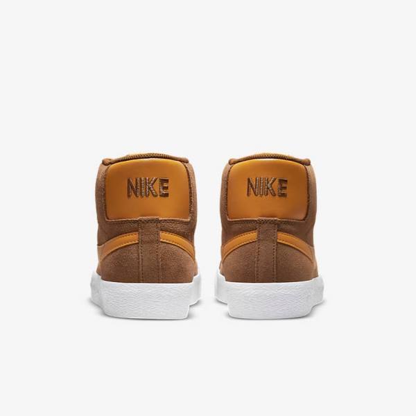 Nike SB Zoom Blazer Stredne Tenisky Panske Biele Žlté | NK860REN