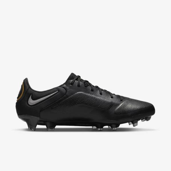 Nike Tiempo Legend 9 Elite FG Firm-Ground Kopačky Damske Čierne Tmavo Siva Metal Zlate Metal Tmavo Siva | NK209IFN