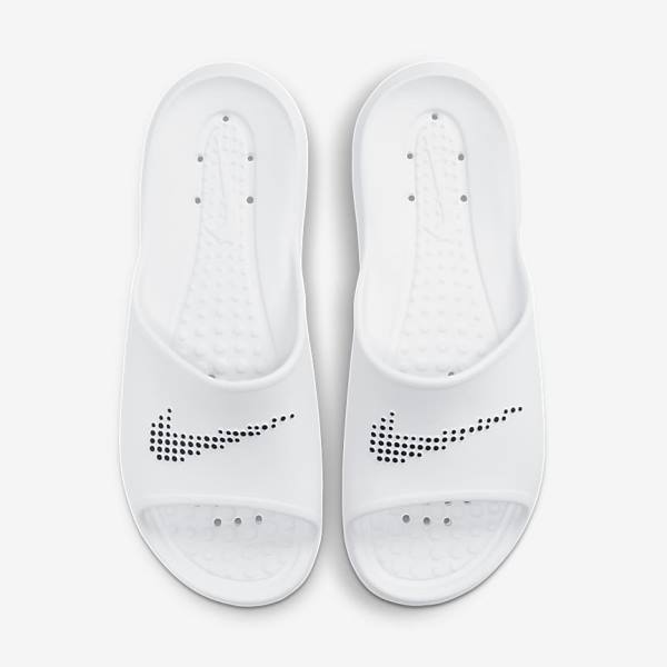 Nike Victori One Shower Slapky Panske Biele Čierne | NK206LWX