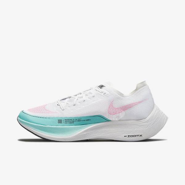 Nike ZoomX Vaporfly Next% 2 Cestne Zavodne Bežecké Tenisky Panske Zelene Modre Biele Čierne | NK647JRK