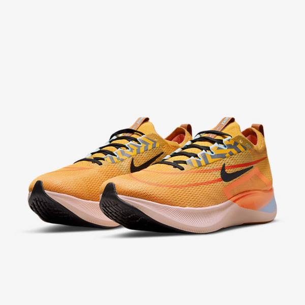 Nike Zoom Fly 4 Cestne Bežecké Tenisky Panske Čierne Modre Biele | NK058WYA