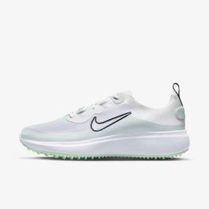 Nike Ace Summerlite Golfove Topanky Damske Biele Platina Mätové Čierne | NK864CHQ