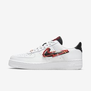 Nike Air Force 1 07 Premium Tenisky Panske Biele Bordove Červené Čierne | NK371EVY