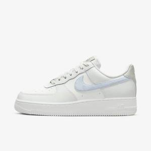 Nike Air Force 1 07 Tenisky Damske Biele Metal Strieborne Svetlo Modre | NK369JIU