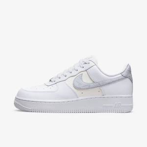 Nike Air Force 1 07 Tenisky Damske Biele Metal Strieborne Platina | NK563PQI