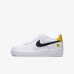 Nike Air Force 1 LV8 Older Tenisky Detske Biele Čierne | NK501HDV