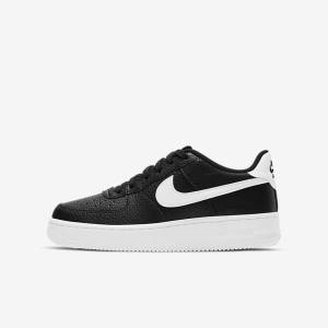 Nike Air Force 1 Older Tenisky Detske Čierne Biele | NK803DJE