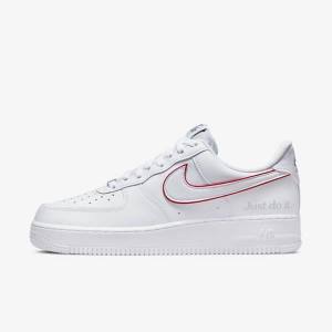 Nike Air Force 1 Tenisky Panske Biele Zelene Metal Strieborne Červené | NK376GBY