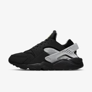 Nike Air Huarache Tenisky Panske Čierne Metal Strieborne Strieborne Zelene | NK297CQY