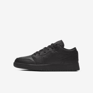 Nike Air Jordan 1 Low Older Tenisky Detske Čierne | NK827BTV