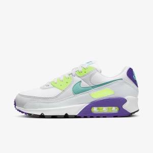 Nike Air Max 90 Tenisky Damske Biele Platina Tyrkysové | NK591CNL